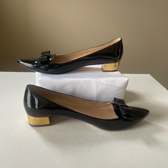 Kate Spade New York Gold Block Heel Shoes 9.5 - Picture 2 of 9